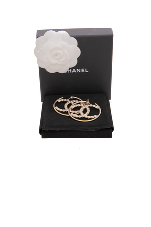 CC Crystal Hoop Earrings
