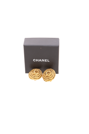 Vintage Spiral Clip On Earrings