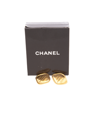 Rue Cambon Engraved Clip On Earrings