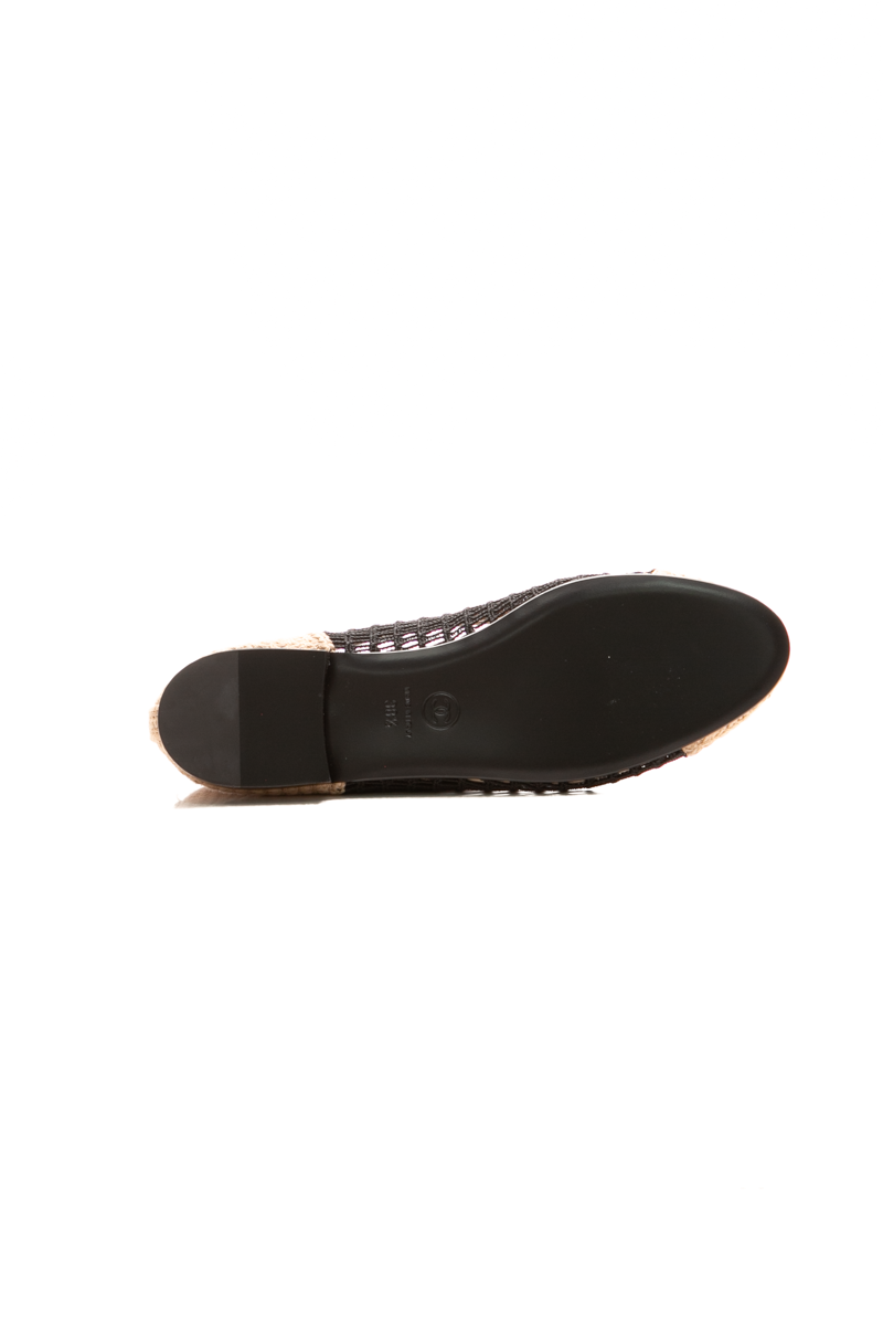 Raffia Cap Toe Ballet Flats - Size 38.5