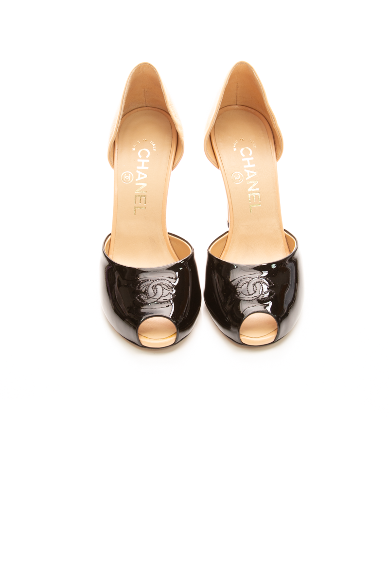 D'Orsay Open Toe Pumps - Size 35
