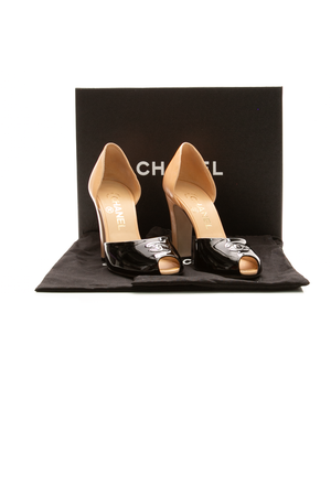 D'Orsay Open Toe Pumps - Size 35