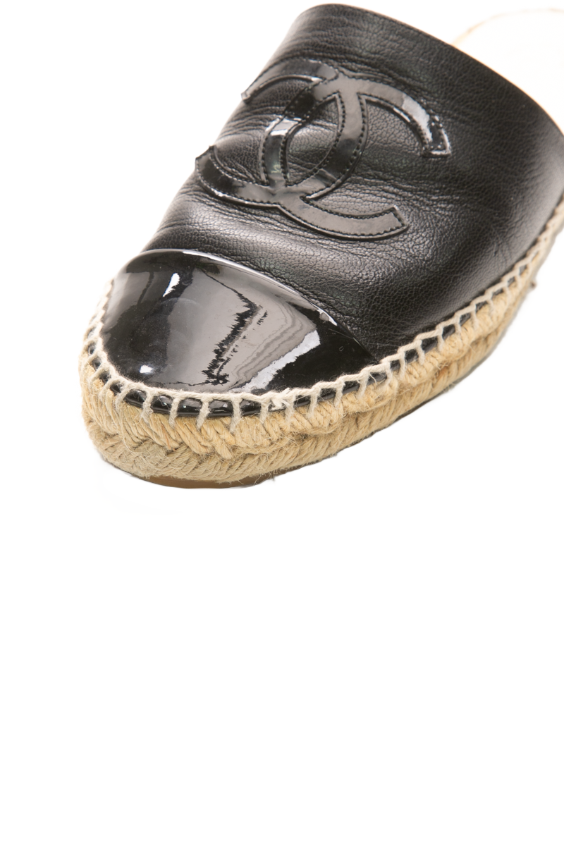 CC Cap Toe Espadrille Mules - Size 35