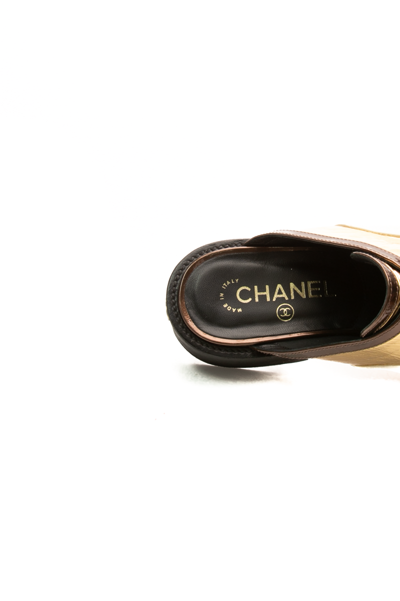 Lace Up Oxford Slip On Mules - Size 39