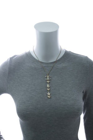 Coco Star & Heart Drop Necklace