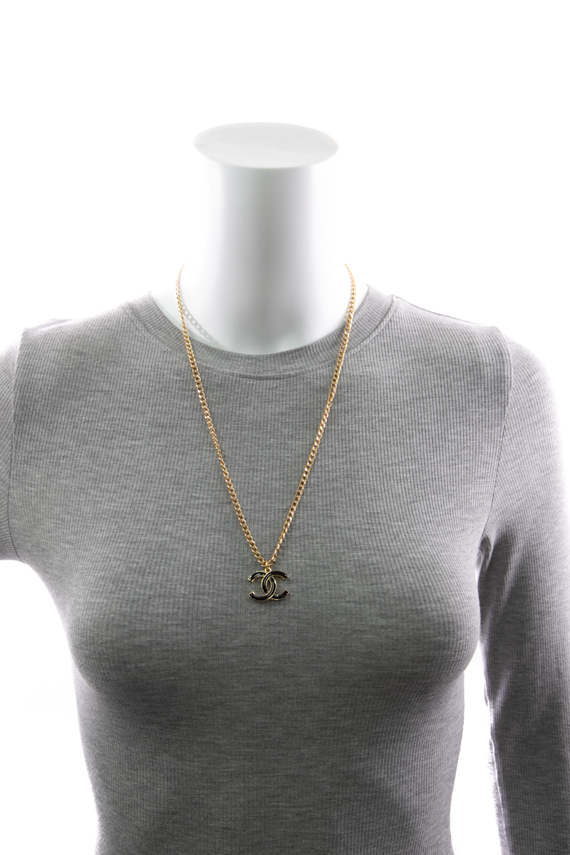 Enamel CC Chain Necklace