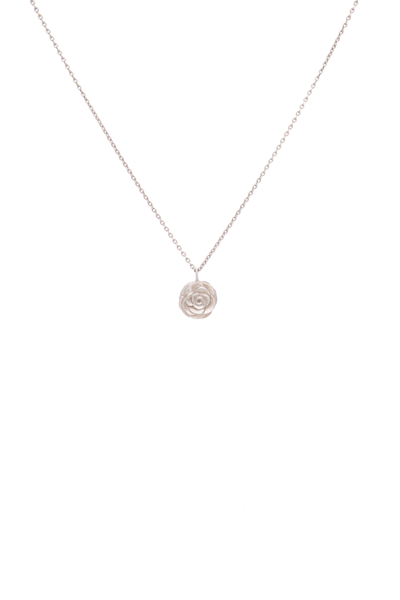 Vintage Camellia Pendant Necklace