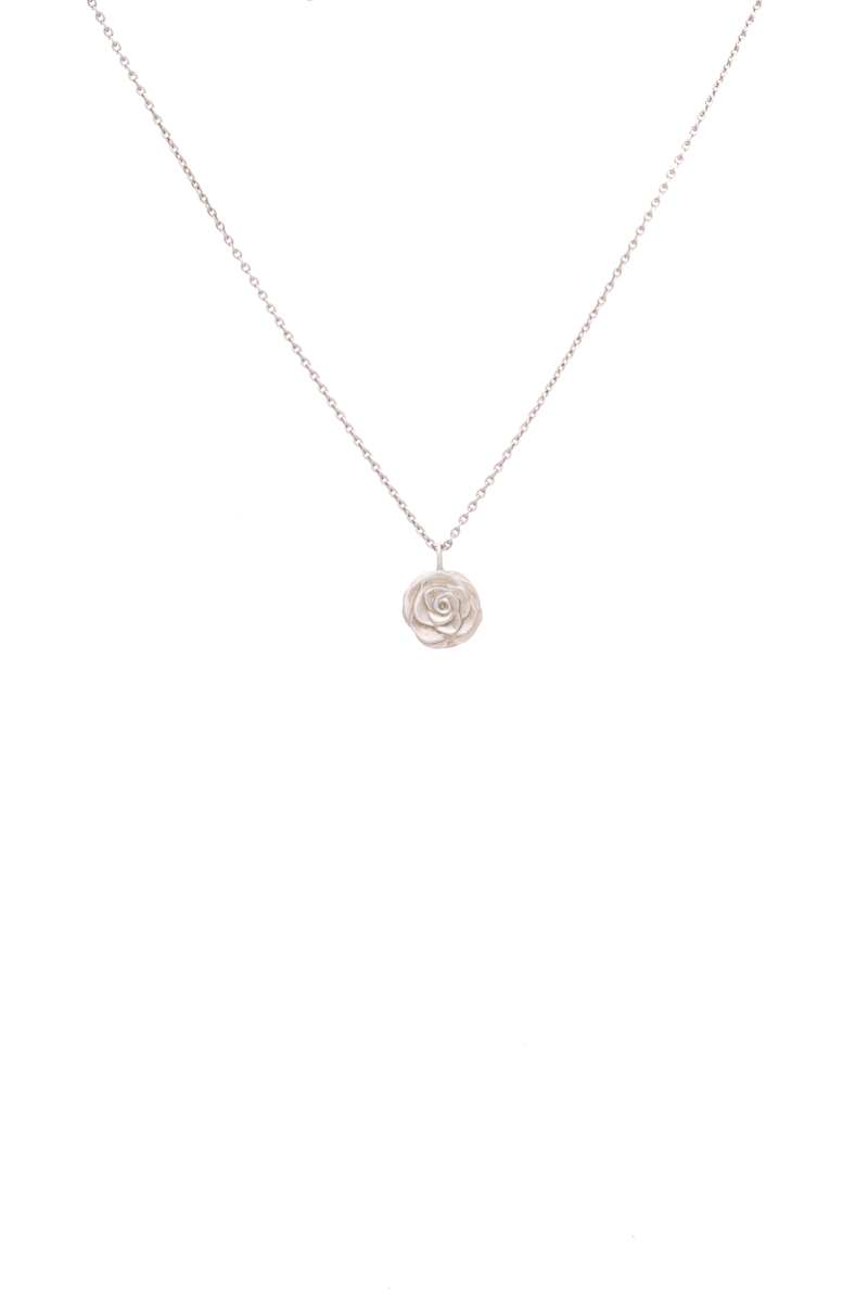 Vintage Camellia Pendant Necklace