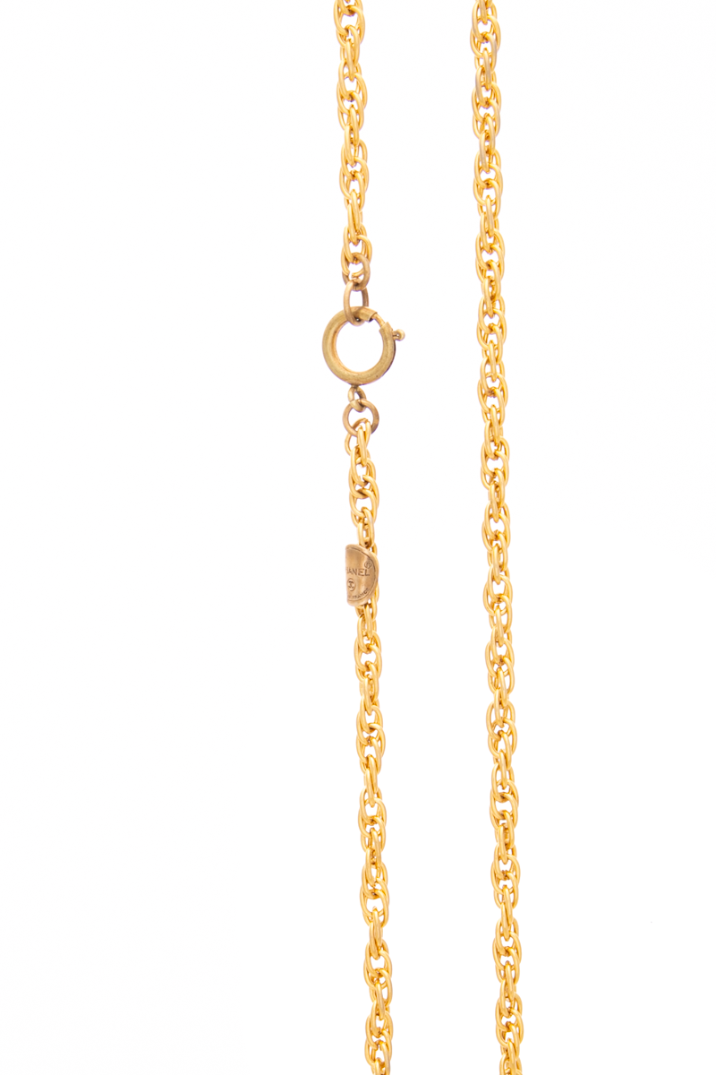 Vintage Crystal CC Pendant Necklace