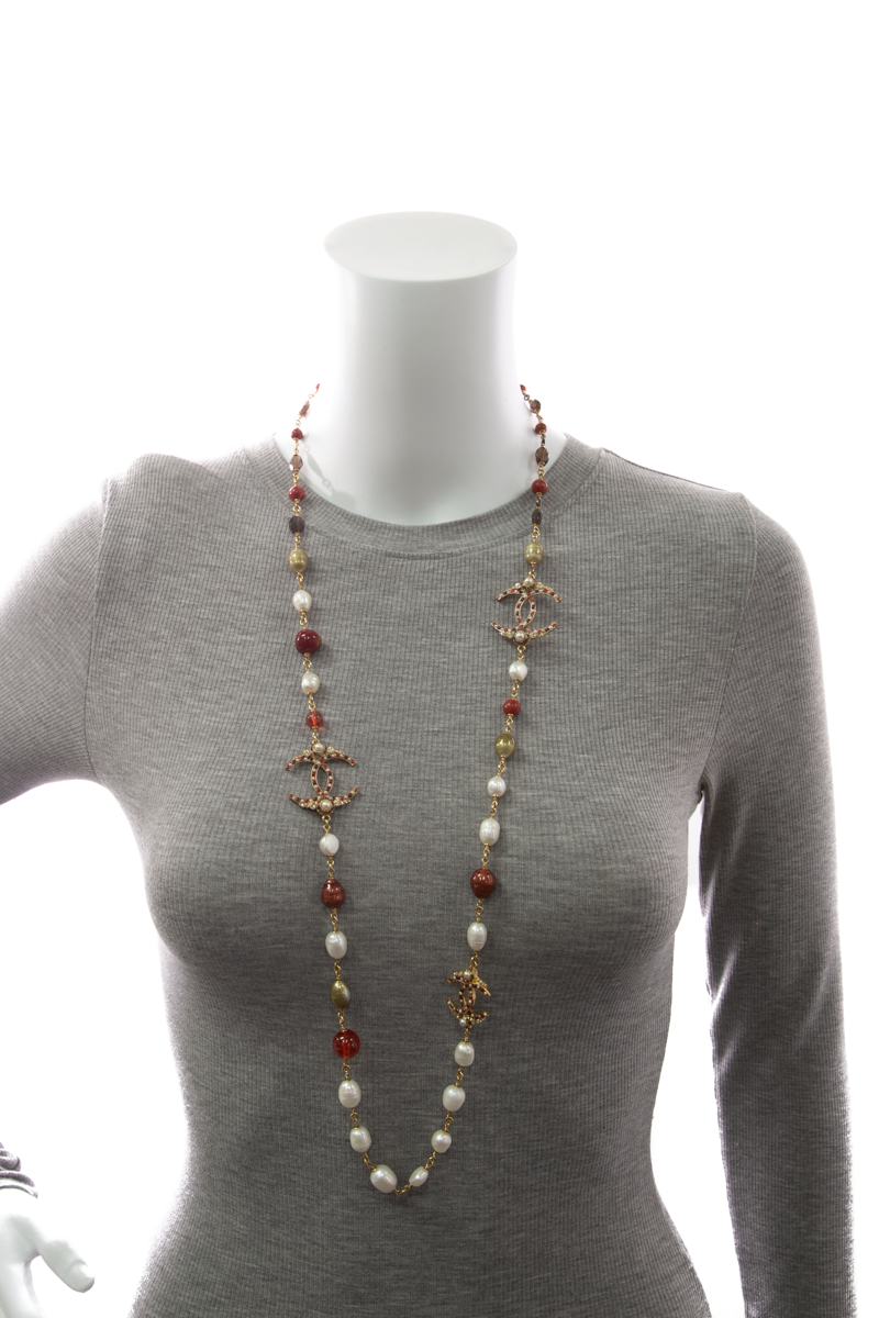 Multicolor Bead CC Necklace