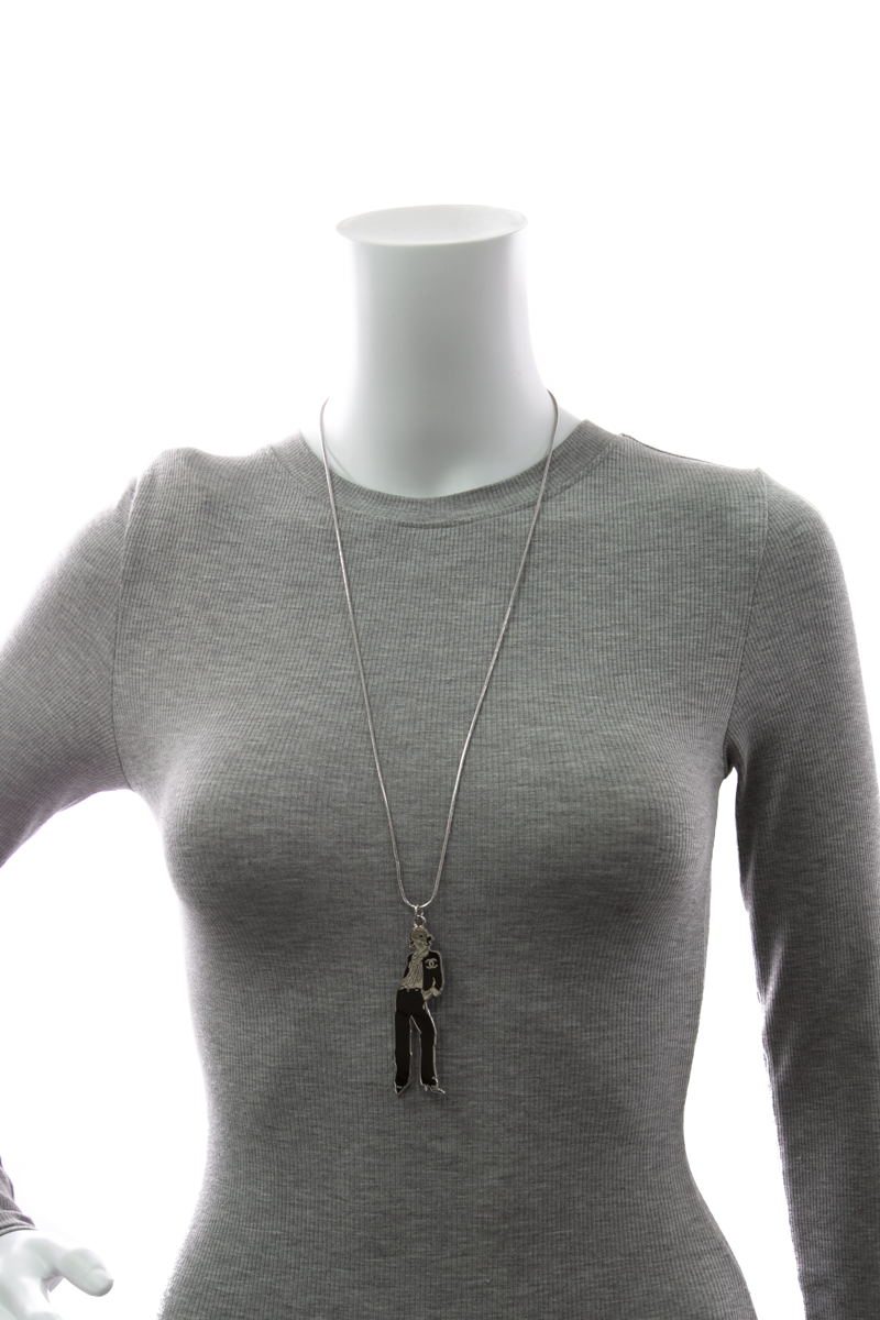 Vintage Mademoiselle Figurine Necklace