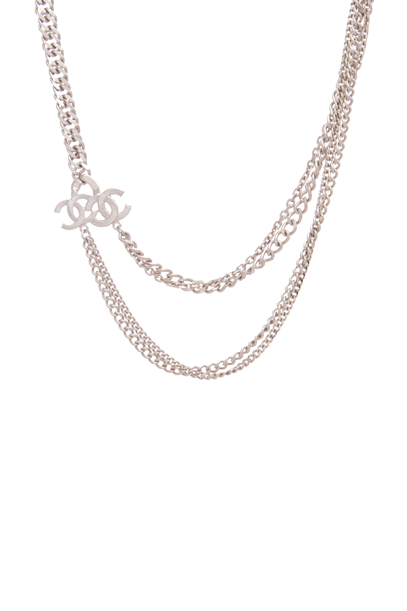 Crystal CC Double Chain Necklace