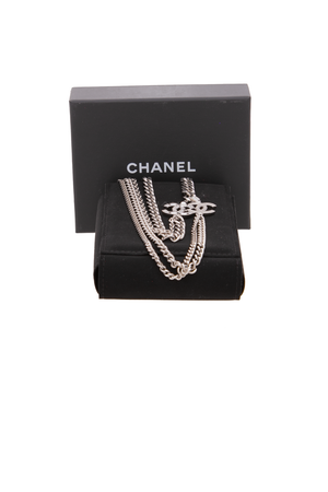 Crystal CC Double Chain Necklace