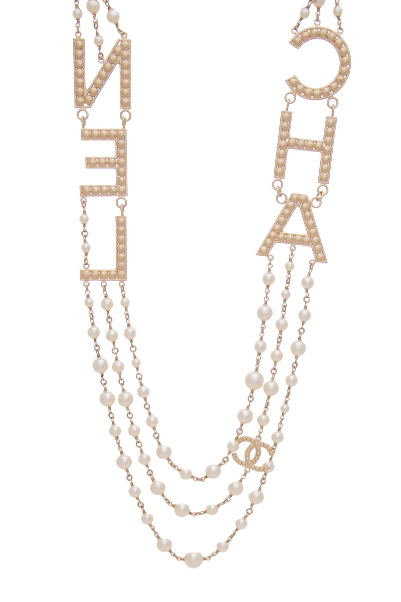 Pearl Crystal CC Multistrand Necklace