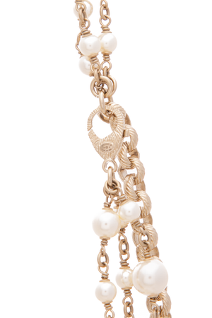Pearl Crystal CC Multistrand Necklace