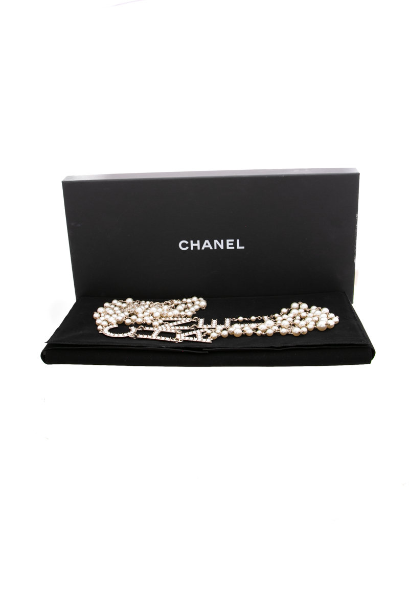Pearl Crystal CC Multistrand Necklace
