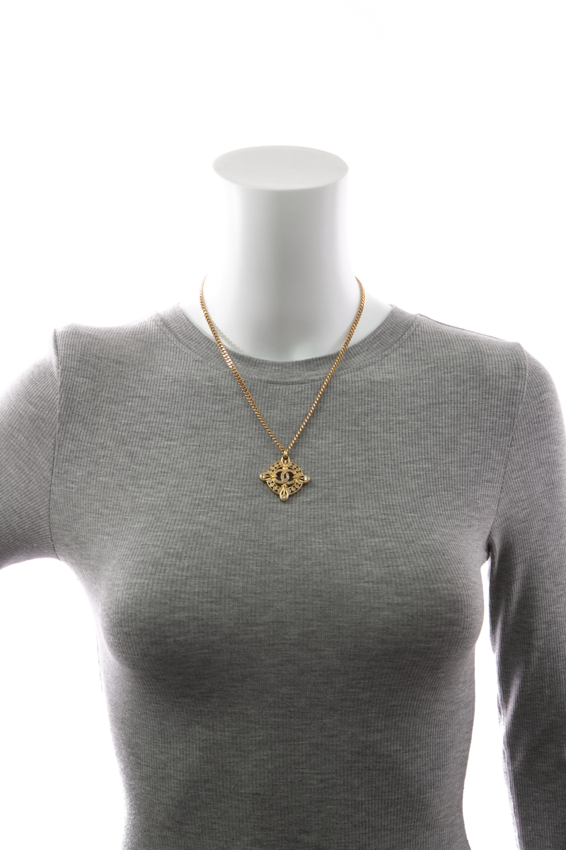 Crystal CC Pendant Necklace