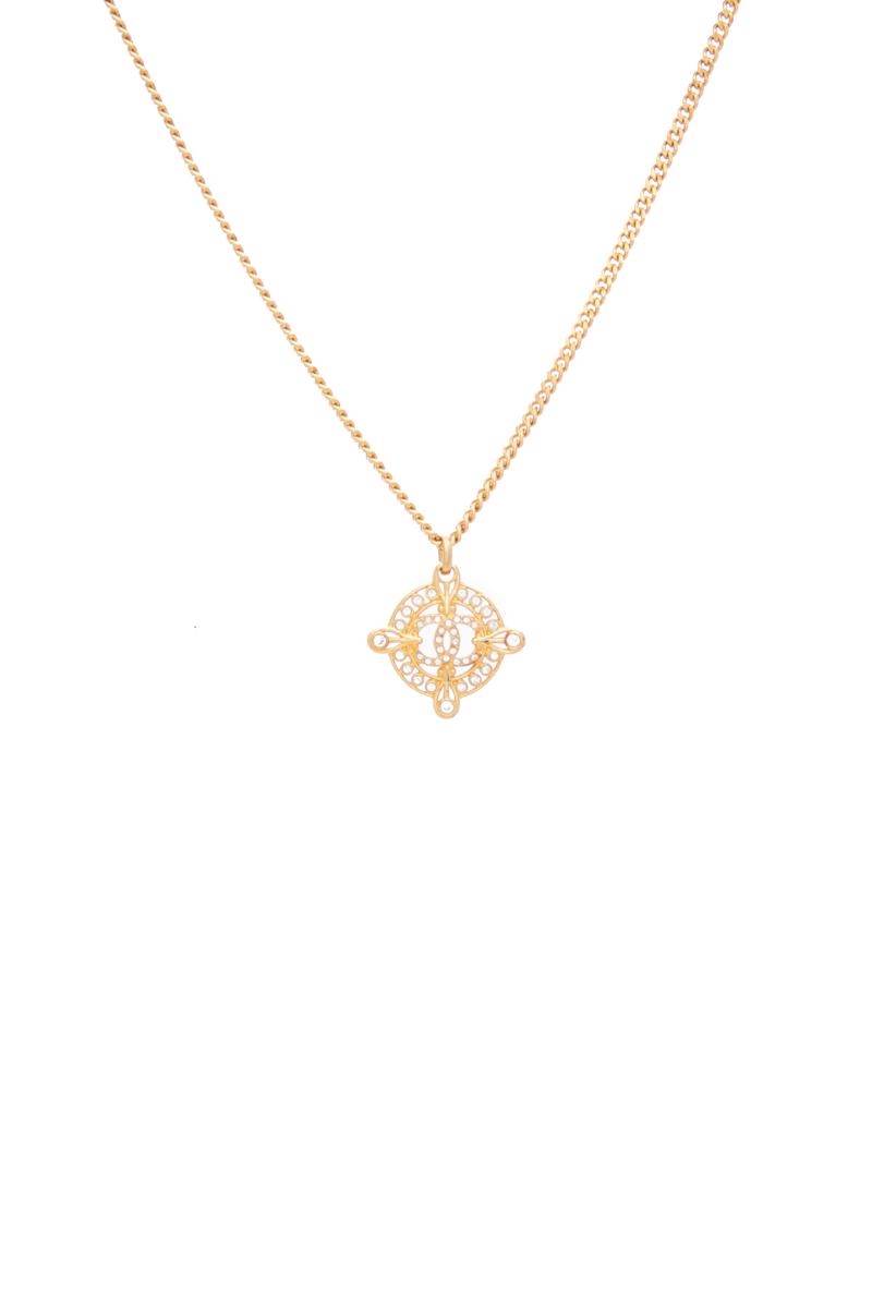 Crystal CC Pendant Necklace