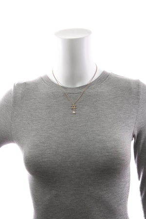 CC Drop Pendant Necklace