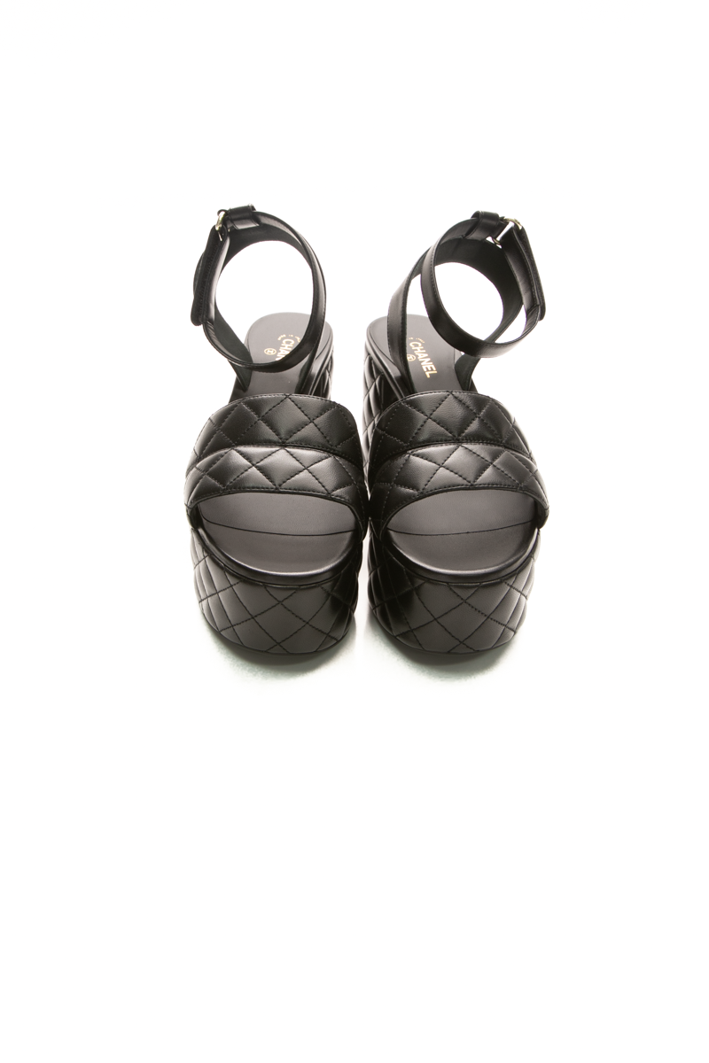 Quilted Platform Sandals - Size 39