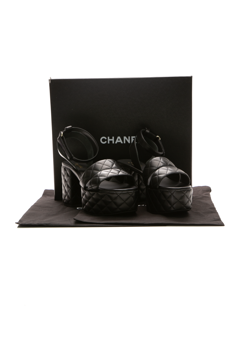 Quilted Platform Sandals - Size 39