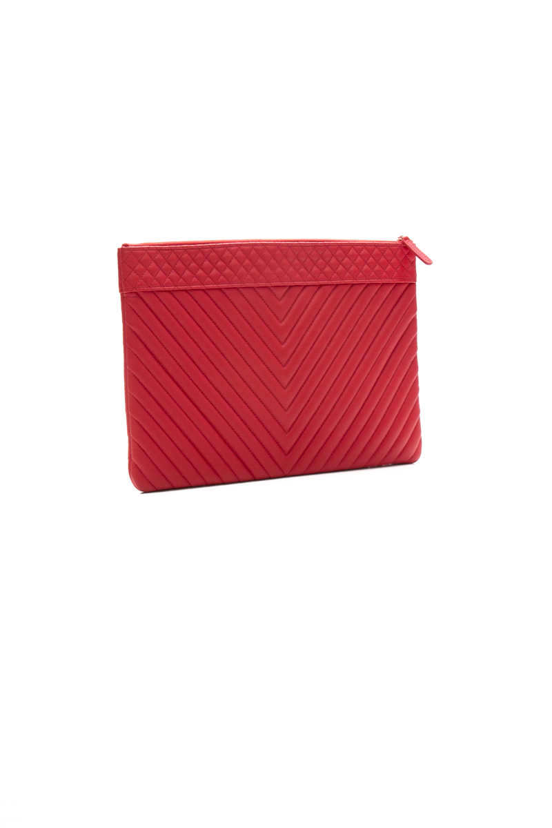 Large Chevron CC O-Case Zip Pouch