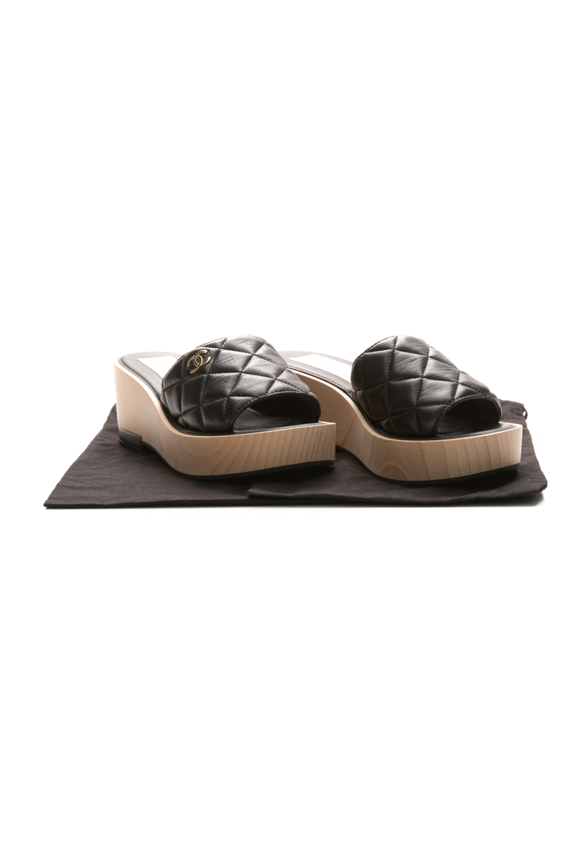 Wedge Platform Mules - Size 37