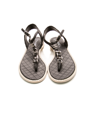 Interlocking CC Thong Sandals - Size 38