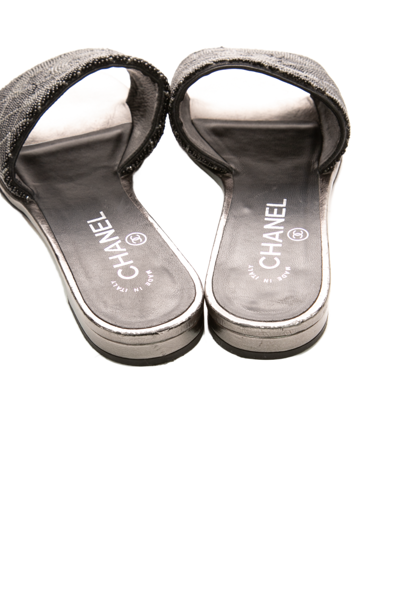 CC Beaded Flat Mules - Size 37