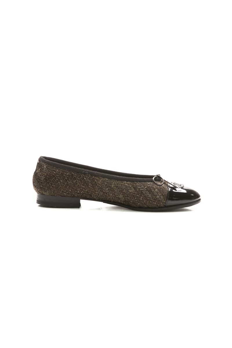Tweed Ballet Flats - Size 38.5