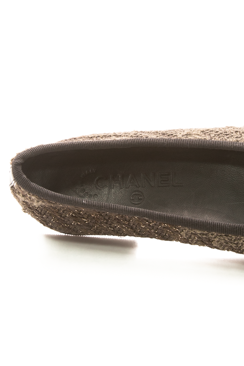 Tweed Ballet Flats - Size 38.5