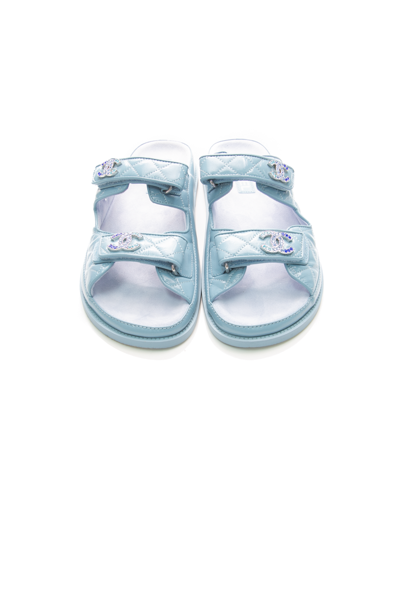 Crystal CC Dad Sandals - Size 41