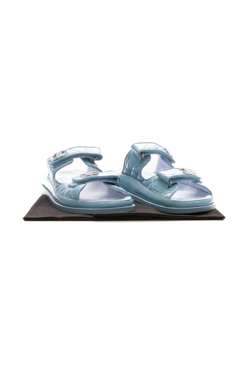 Crystal CC Dad Sandals - Size 41