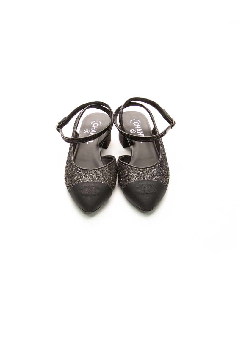 Chanel Cap Toe Slingbacks - Size 37 - Couture USA Chanel Cap Toe Slingbacks - Size 37 - Couture USA