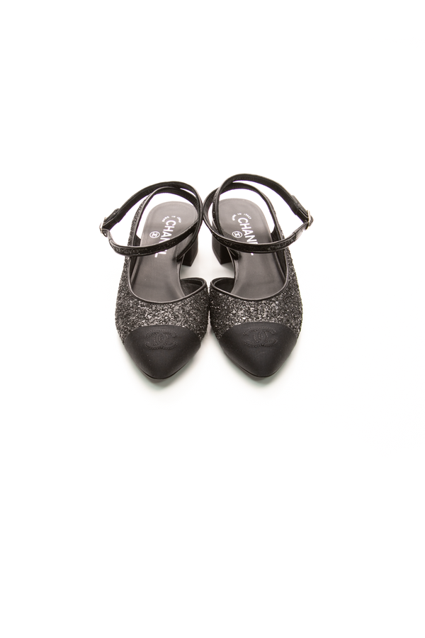 Chanel Cap Toe Slingbacks - Size 37 - Couture USA