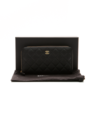 Quilted Zip Around Wallet