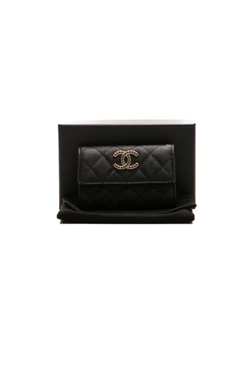 Crystal CC Flap Card Holder