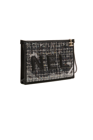 Logo Tweed Clutch