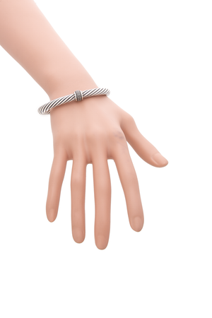 7 mm Diamond Station Classic Cable Bracelet