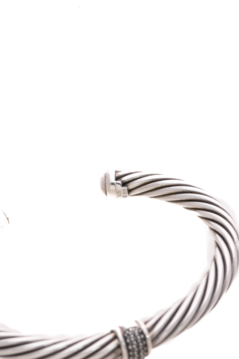 7 mm Diamond Station Classic Cable Bracelet