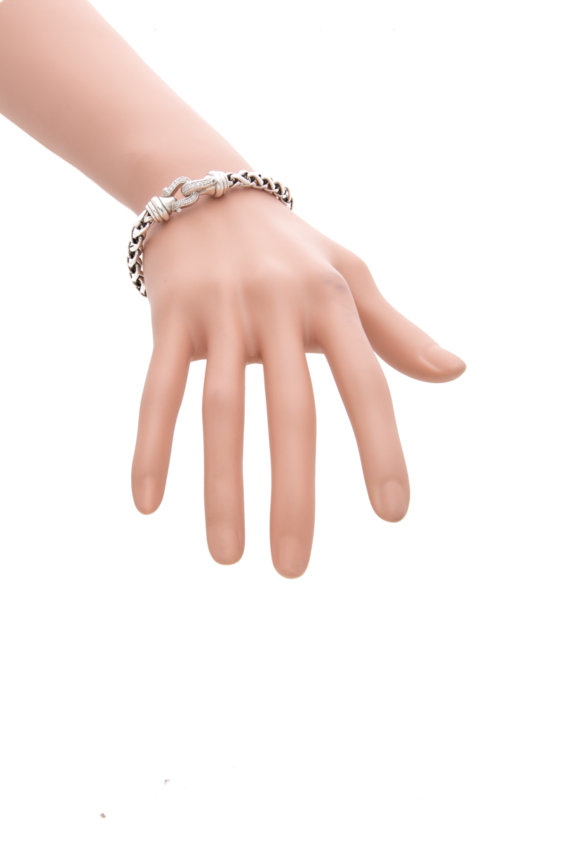 Wheat Chain Diamond Buckle Bracelet