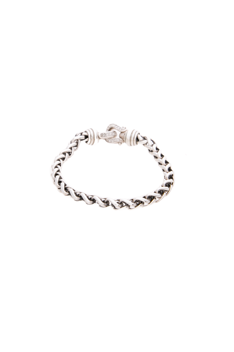 Wheat Chain Diamond Buckle Bracelet