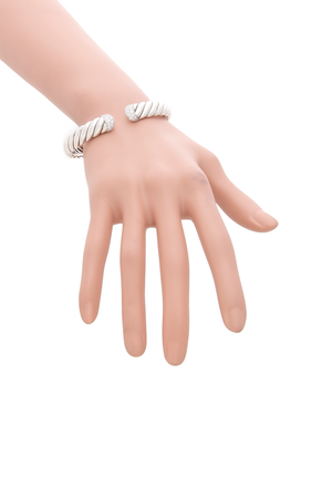 Sculpted Cable Cuff Bracelet 10mm