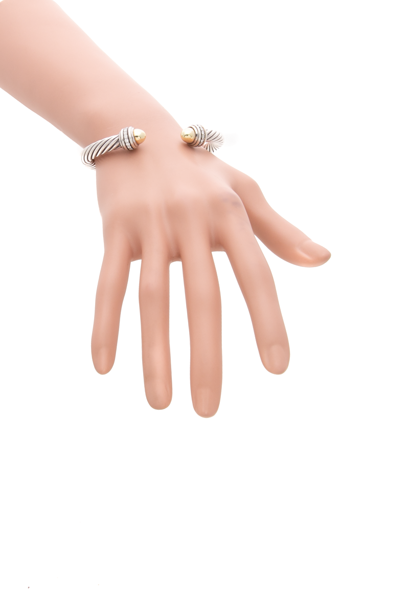 Classic Cable 7mm Cuff Bracelet