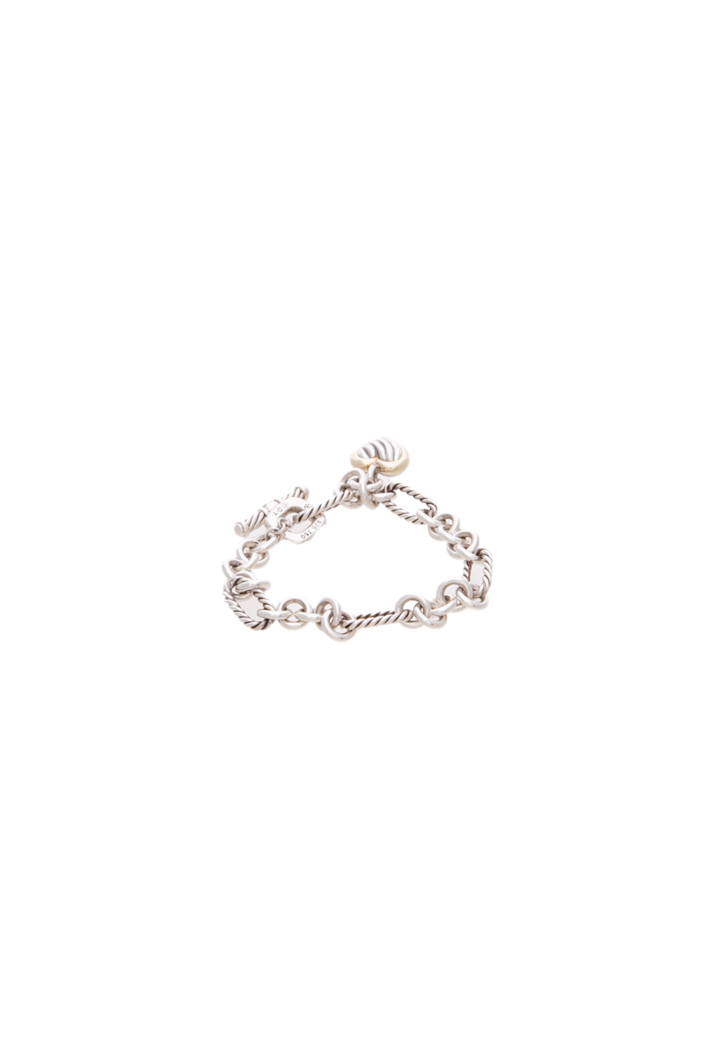 Classic Cable Heart Charm Bracelet