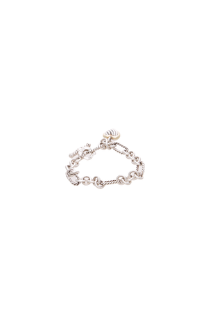 Classic Cable Heart Charm Bracelet