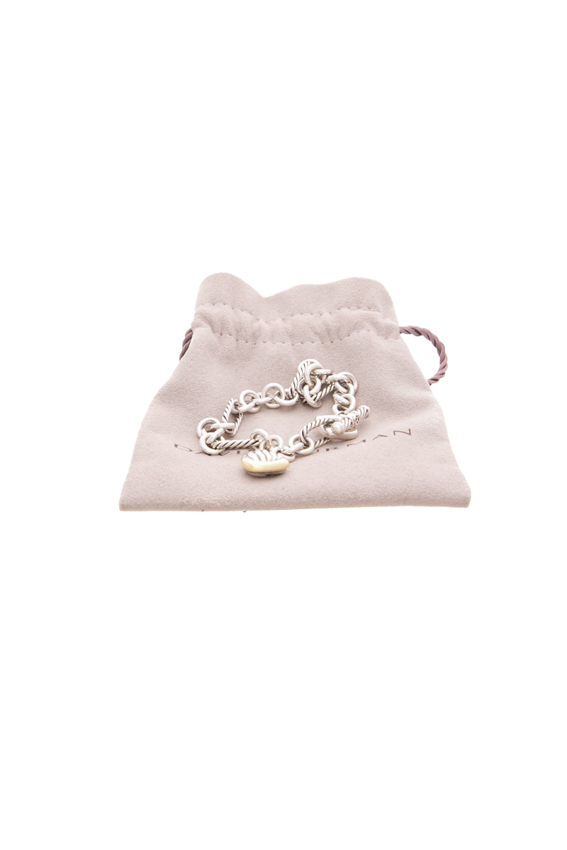 Classic Cable Heart Charm Bracelet