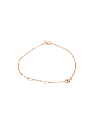 Petite Pave K Initial Chain Bracelet