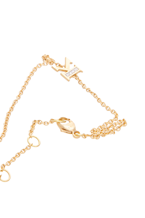 Petite Pave K Initial Chain Bracelet