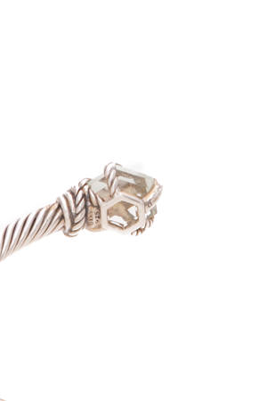 Prasiolite Cable Wrap Bracelet